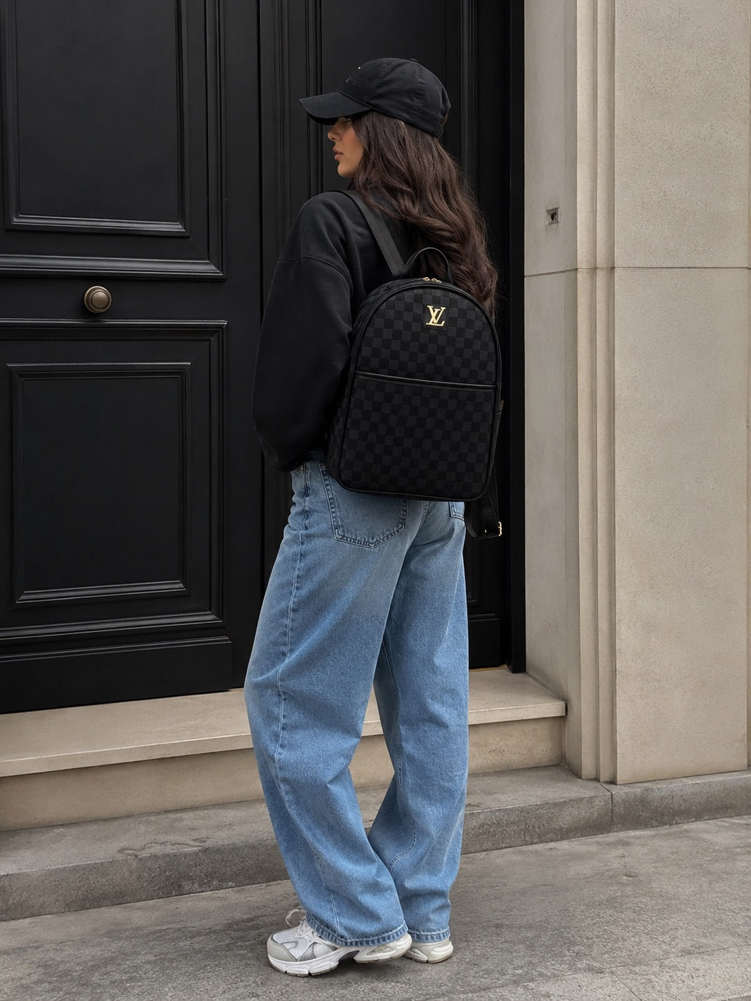 LV Black Monogram Backpack