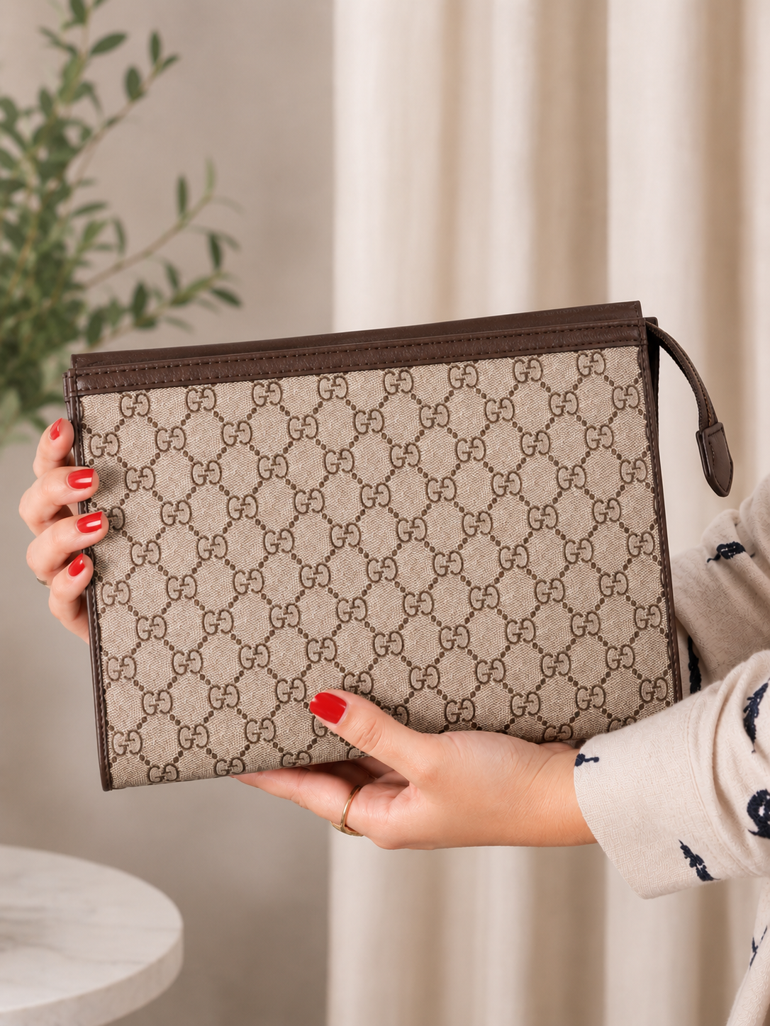 Elite Brown Clutch