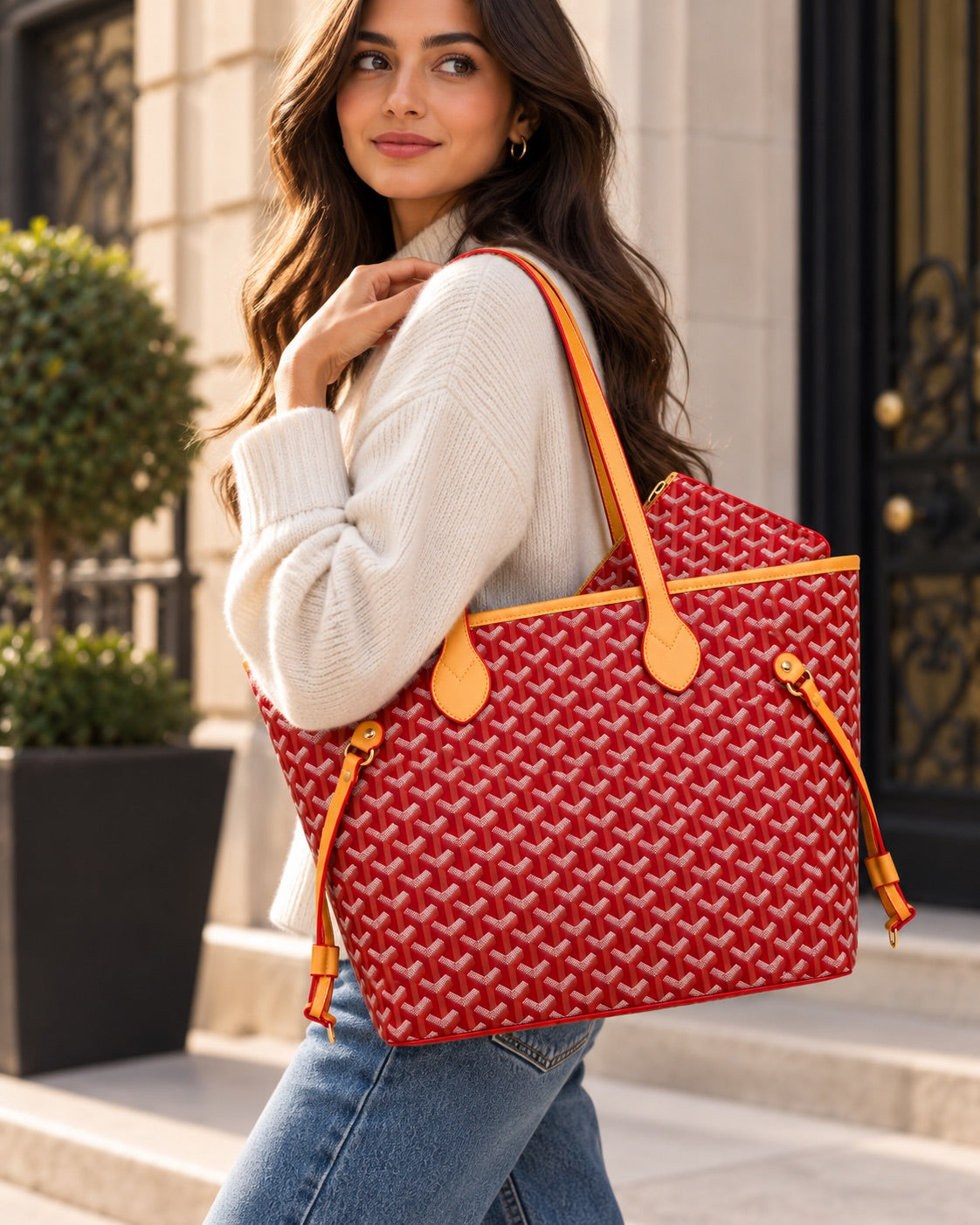Goyard Red Tote