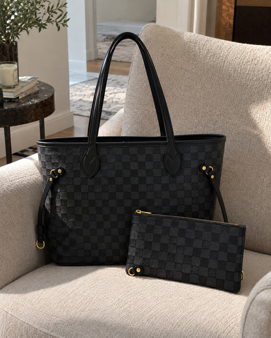 LV Black Monogram Tote