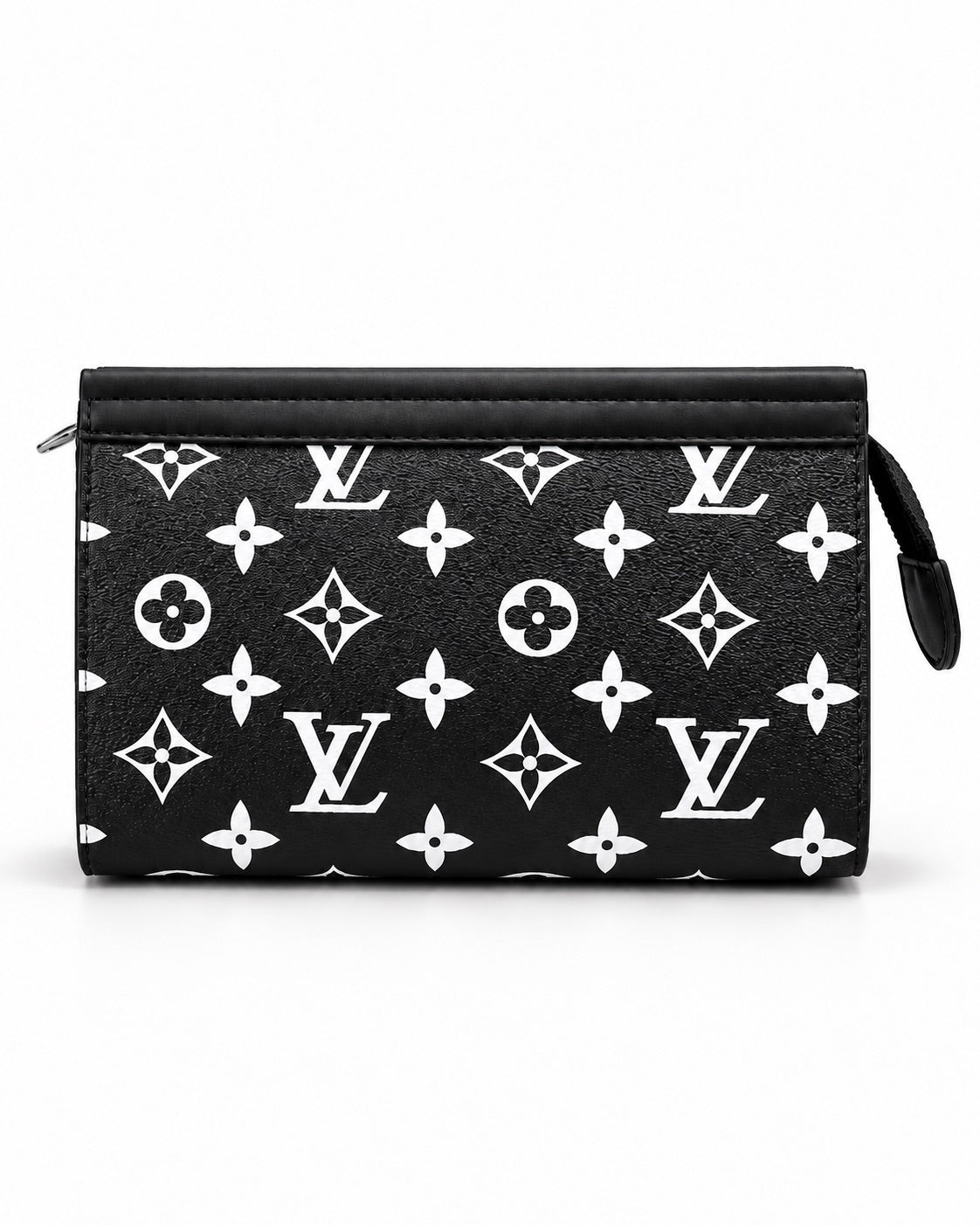 LV Black & White Clutch with Box