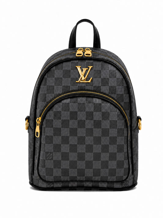 LV Black Grey Backpack