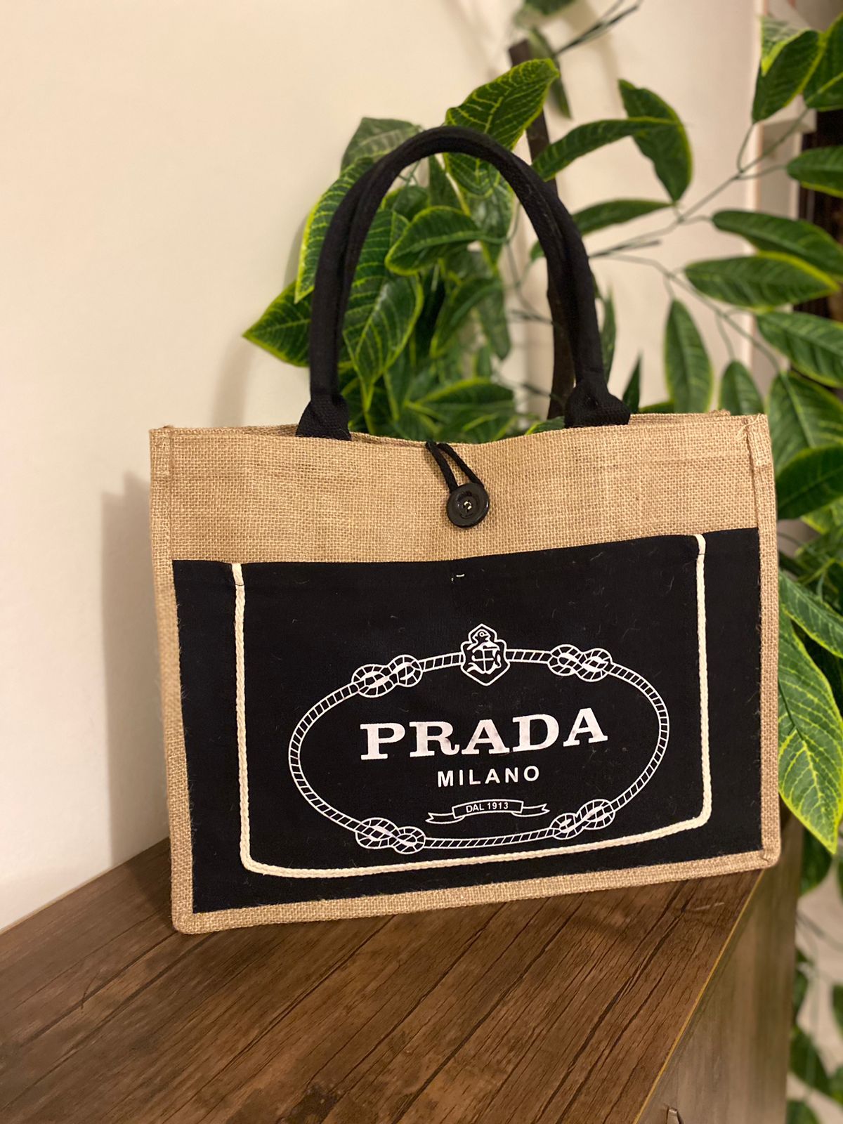 Summer Vacation Black Tote