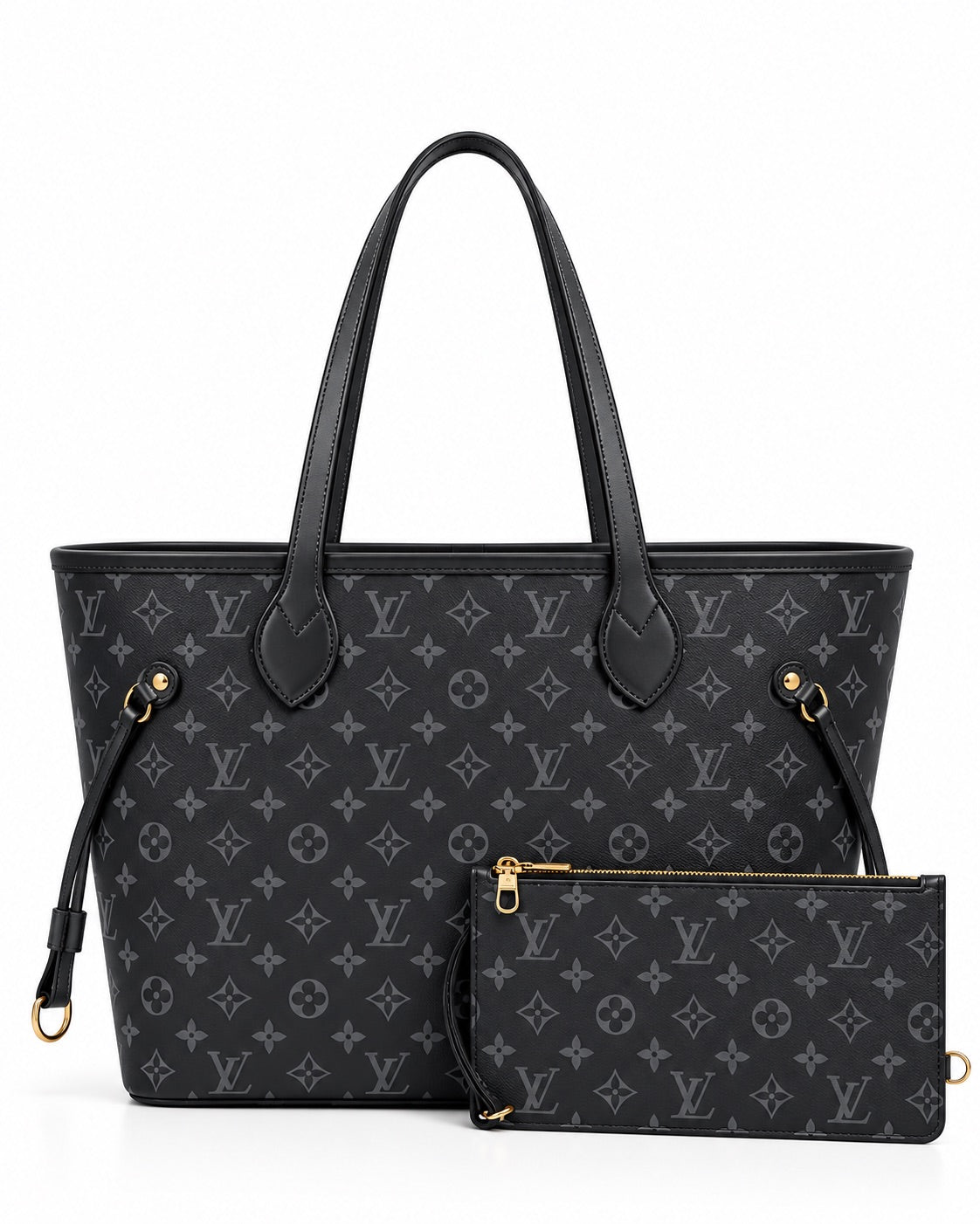 LV Black Grey Tote