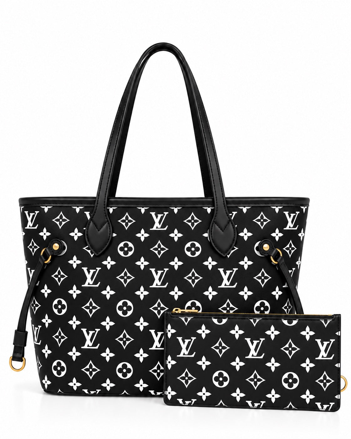 LV Black & White Tote
