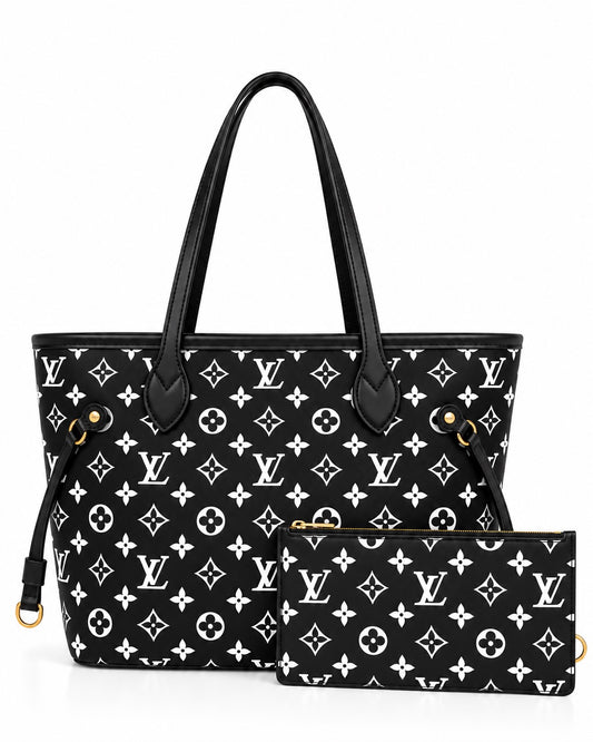 LV Black & White Tote