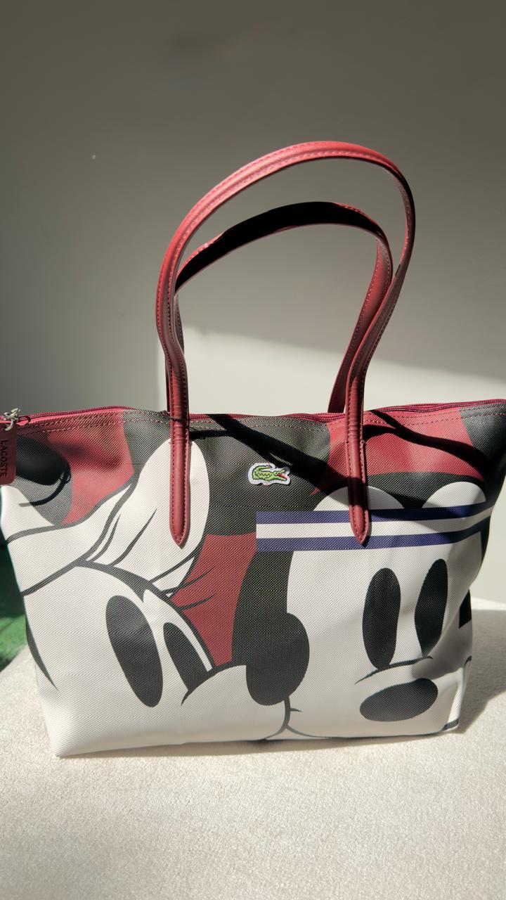 Burgundy Mickey Lac. Tote