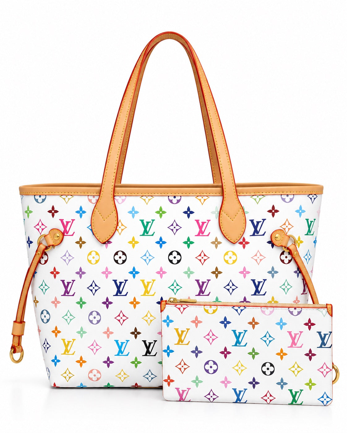 LV White Multicolor Tote