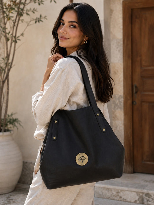 Vintage Black Tote