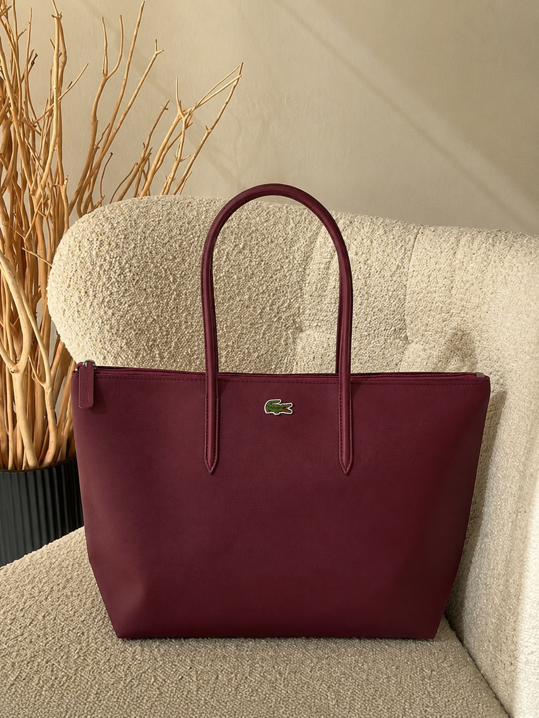 Burgundy Lac. Tote