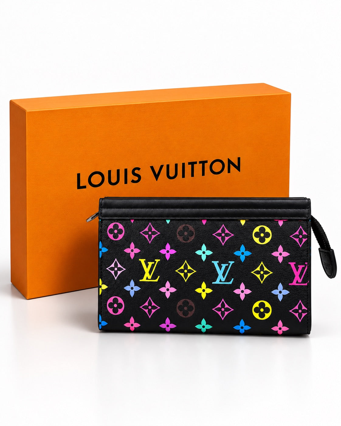 LV Black Joy Clutch with Box
