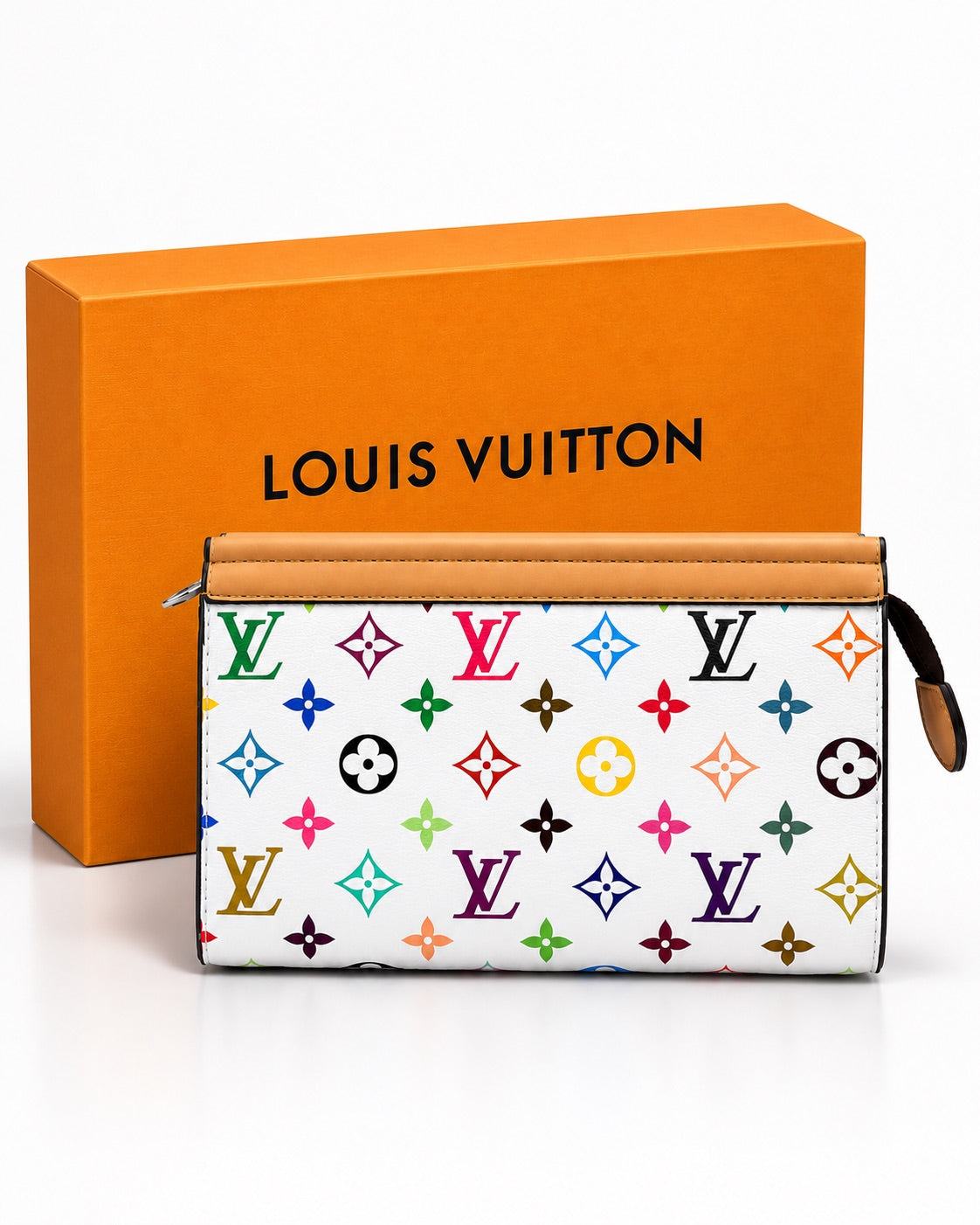 LV White Joy Clutch with Box