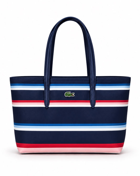 Navy Tri Color Lac. Tote