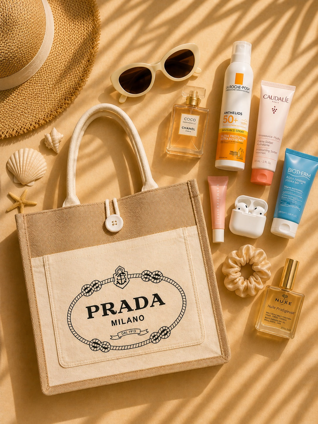 Summer Vacation White Tote
