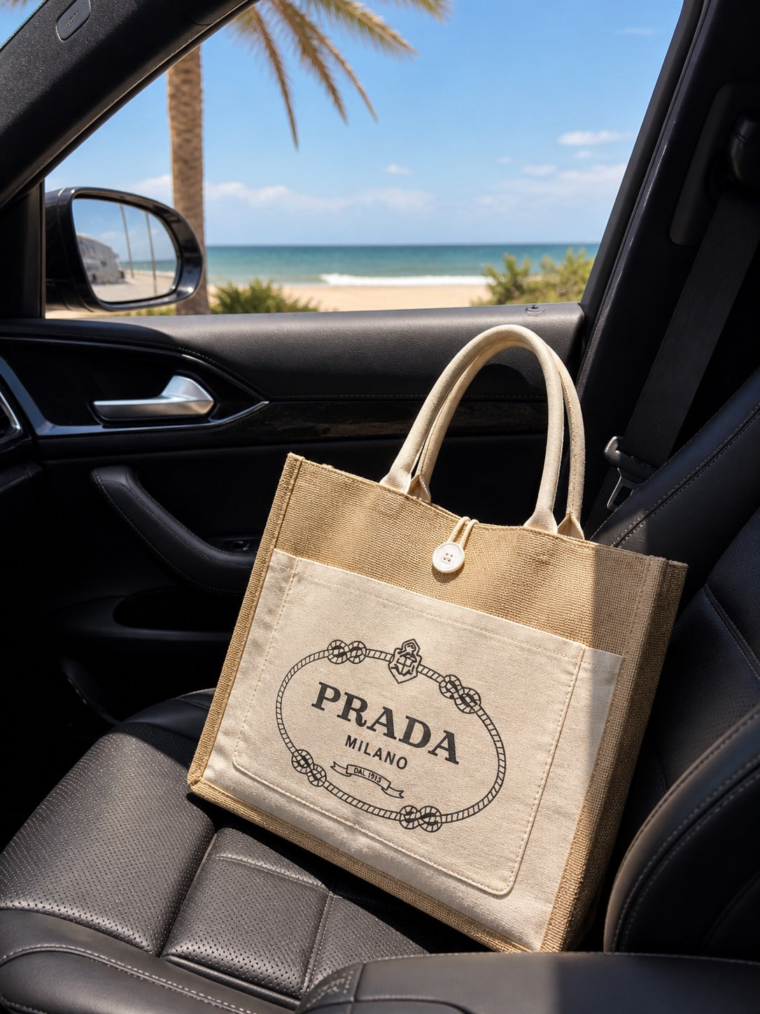 Summer Vacation White Tote