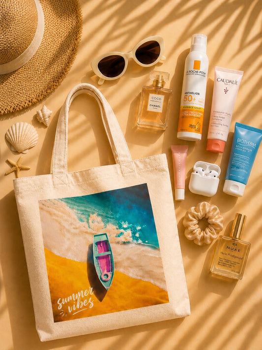 Summer Vibes White Tote